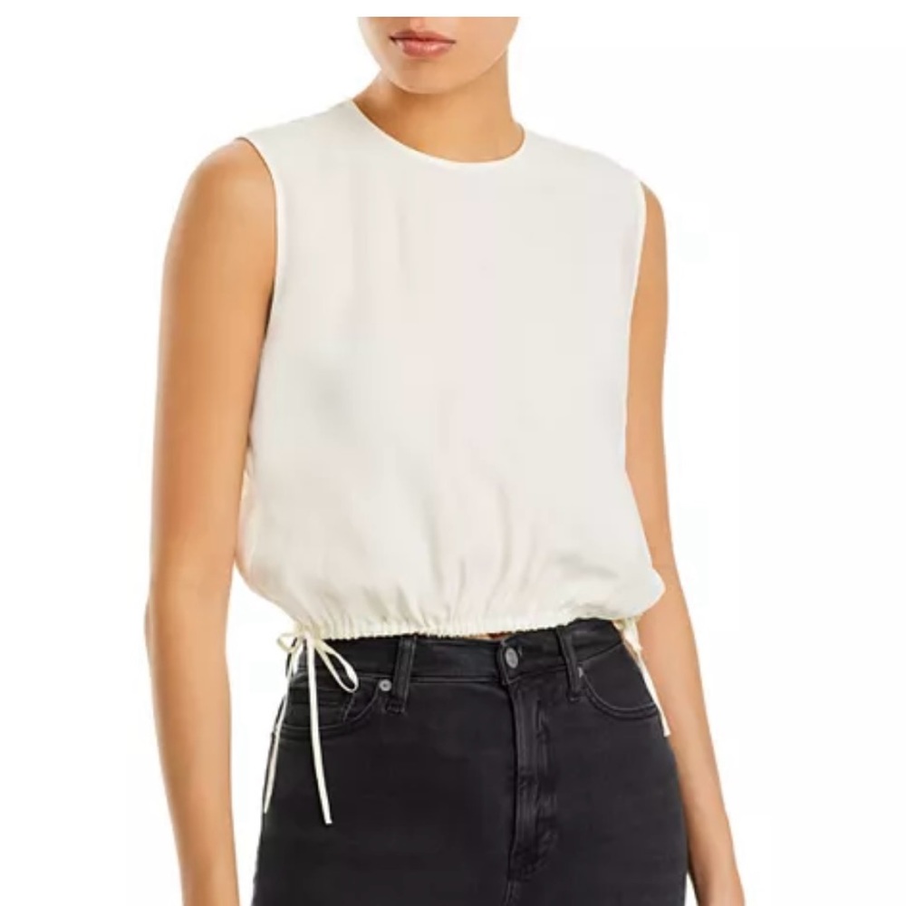 ATM silk drawstring top.